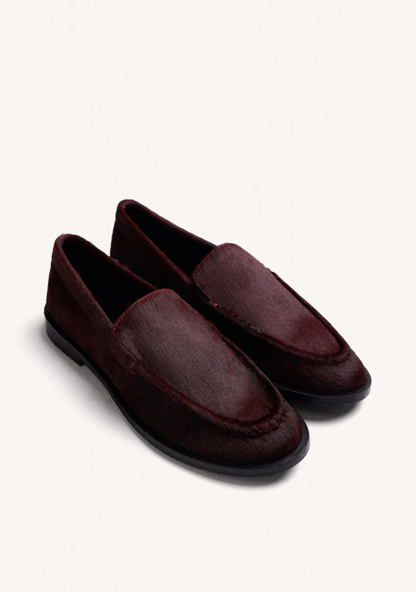 BURGUNDY LEATHER LOAFERS