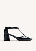 GREEN PATENT EFFECT HEEL SHOES