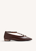 BROWN BALLERINAS STUDS