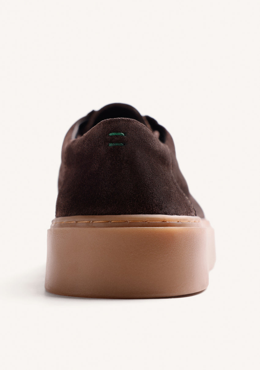 BROWN WALLABEE LEATHER SHOES