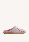 PINK FUZZY SLIPPERS WITH DESIGN