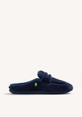NAVY BLUE HOUSE SLIPPERS MOCCASIN STYLE WITH FUR