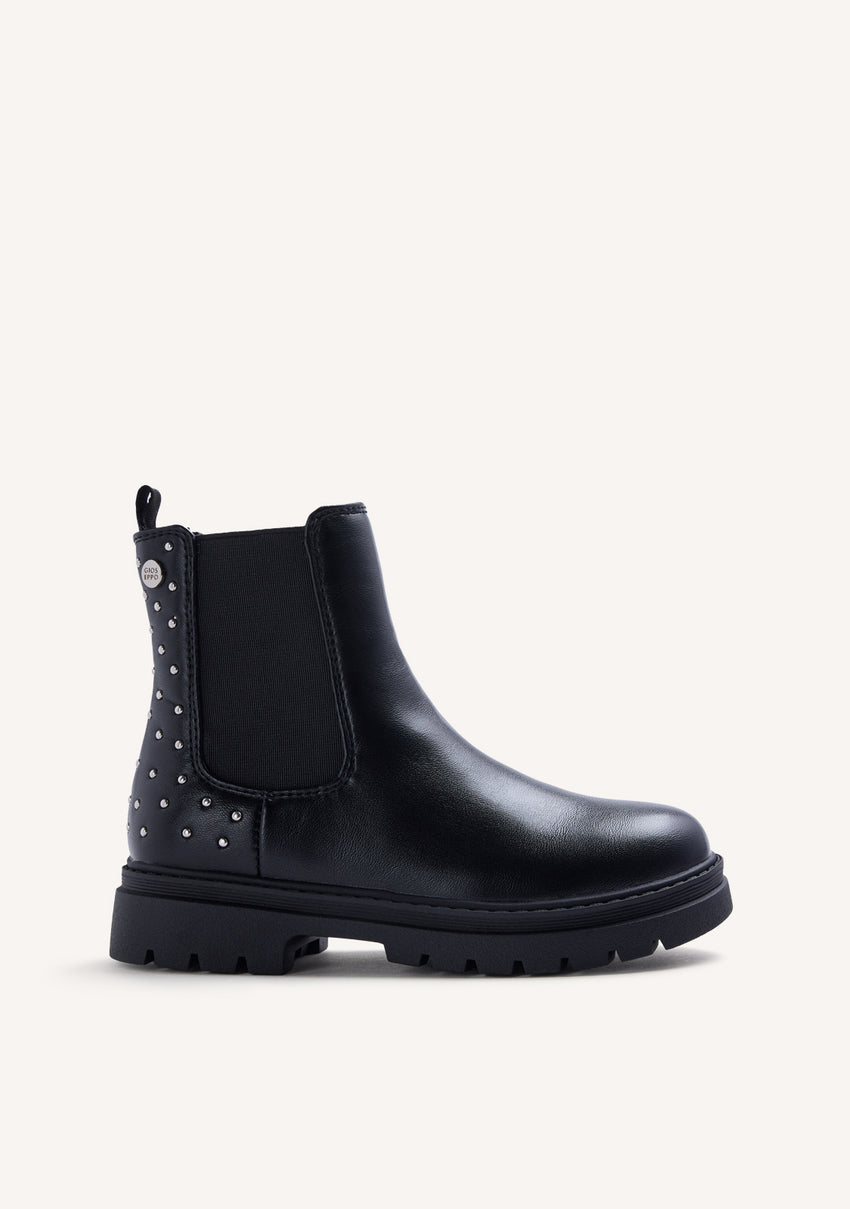 BLACK ELASTIC SIDE BOOTS