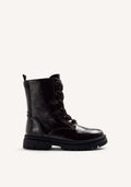 BROWN PATENT EFFECT BOOTS