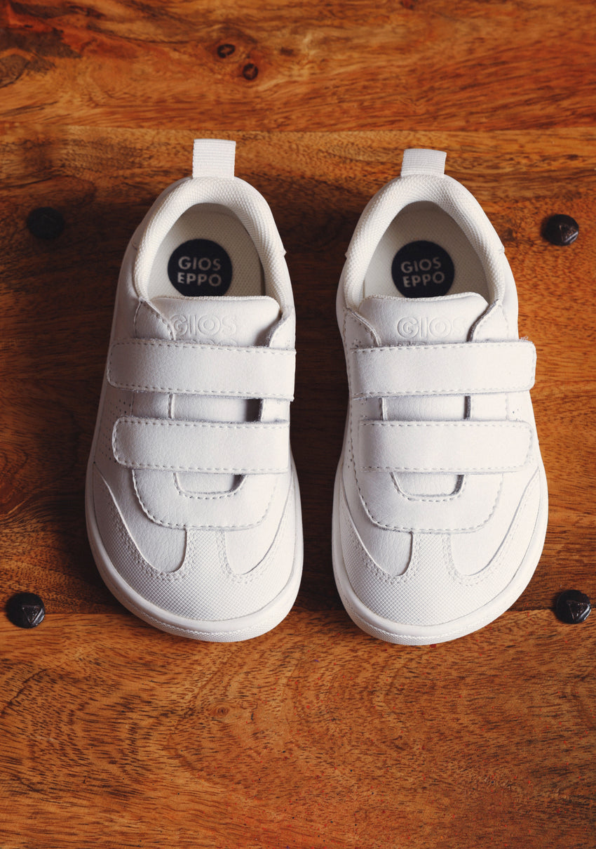 WHITE BAREFOOT SCHOOL SNEAKERS