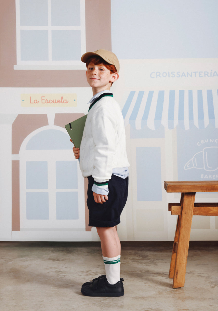 NAVY BLUE BAREFOOT SCHOOL SNEAKERS