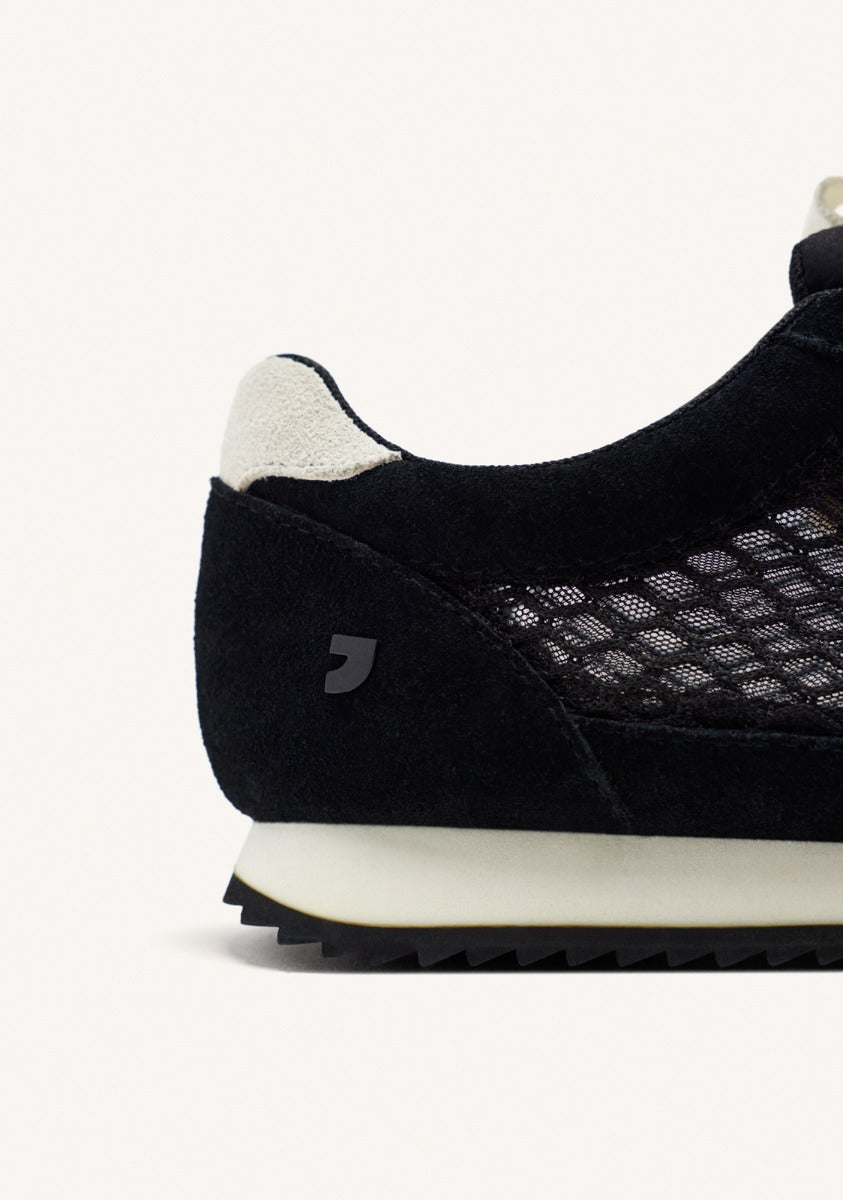 MESH LEATHER SNEAKERS