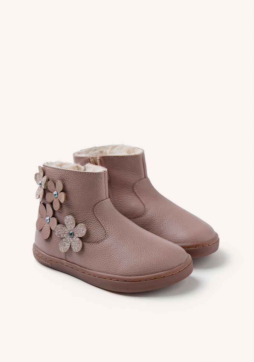 GIOSEPPO BAREFOOT - LEATHER BOOTS FLOWER PEQUOT