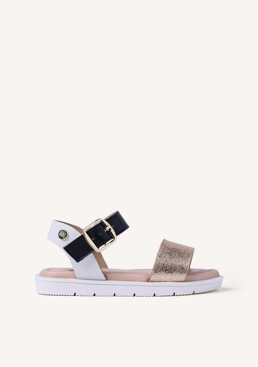 SHINY LEATHER SANDALS ONGATA