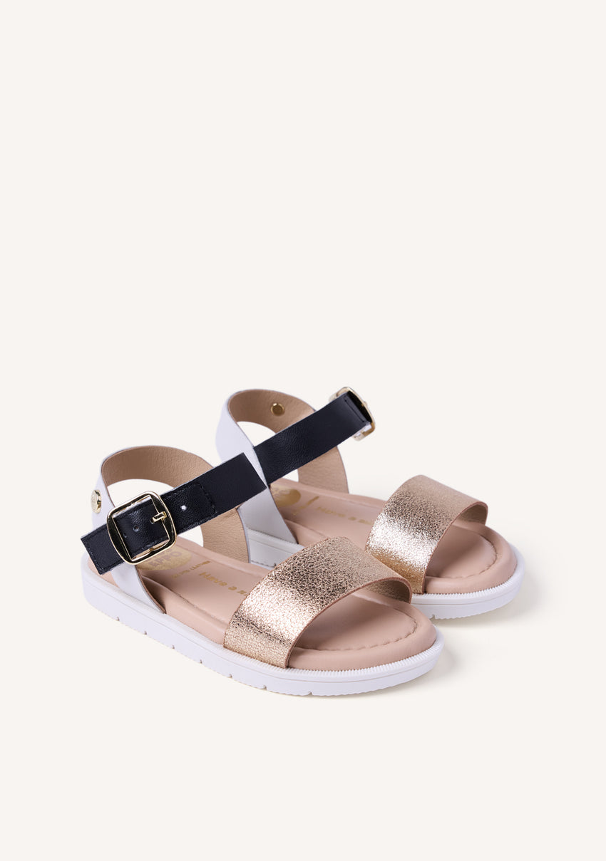 SHINY LEATHER SANDALS ONGATA