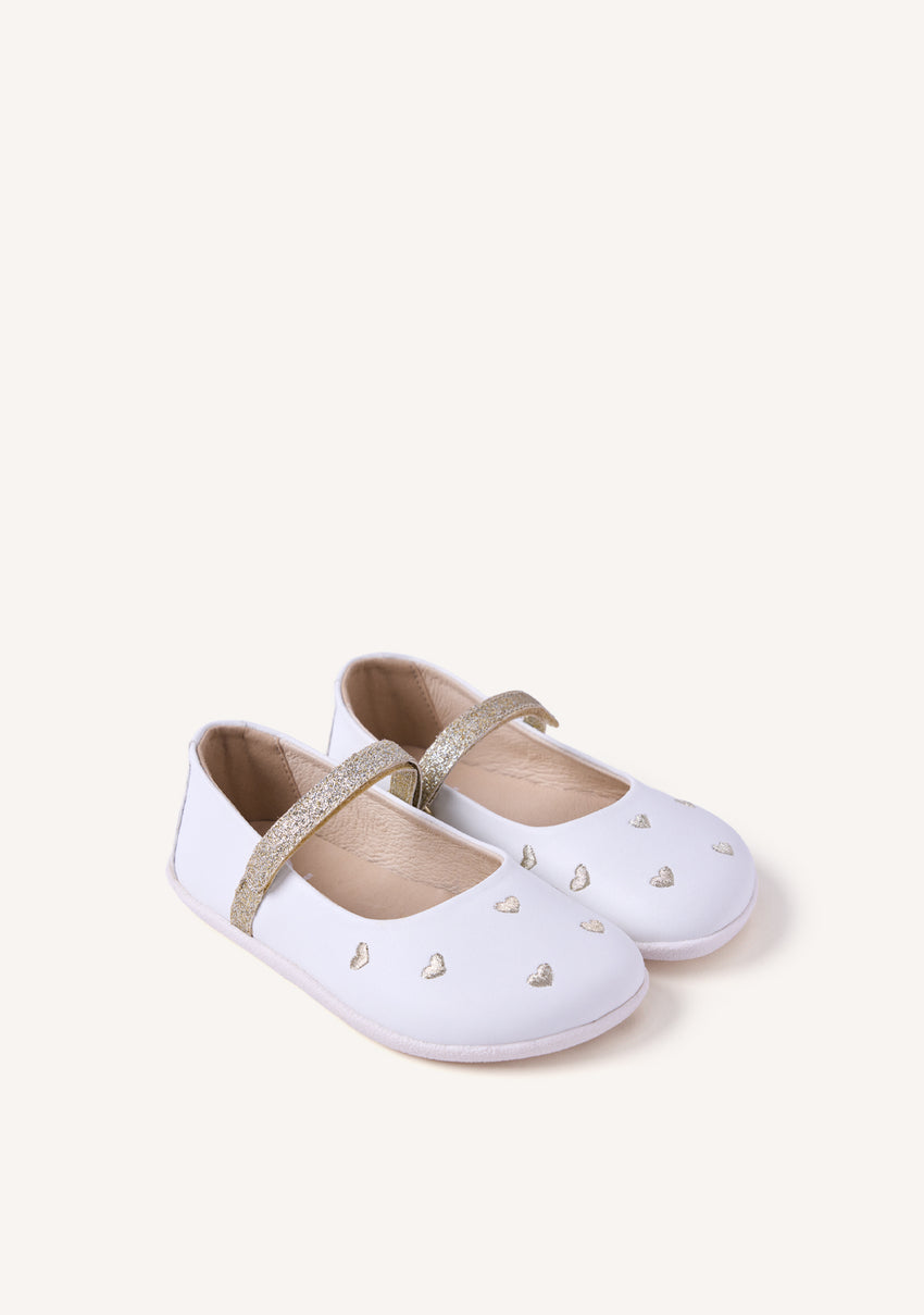 GIOSEPPO BAREFOOT - SHINY LEATHER BALLET FLATS HEMSE