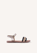 LEATHER AND RAFFIA SANDALS CHARMS SOLWAY