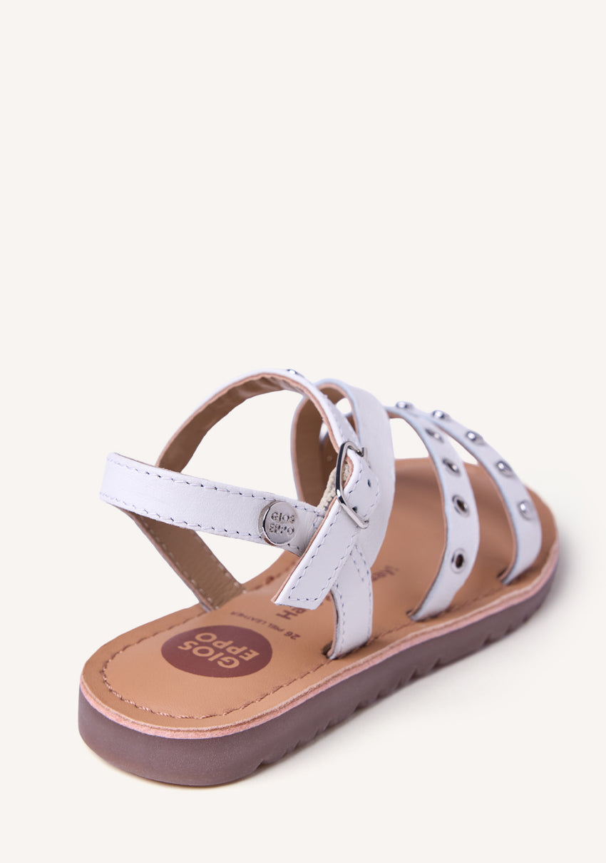 LEATHER SANDALS STUDS AND EYELETS AWASI
