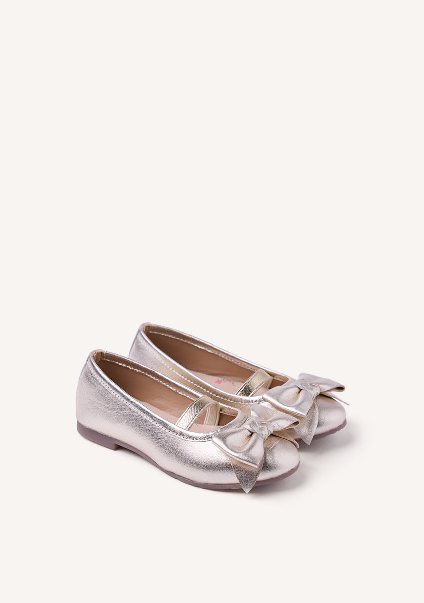 BOW LEATHER BALLET FLATS MAJENGO