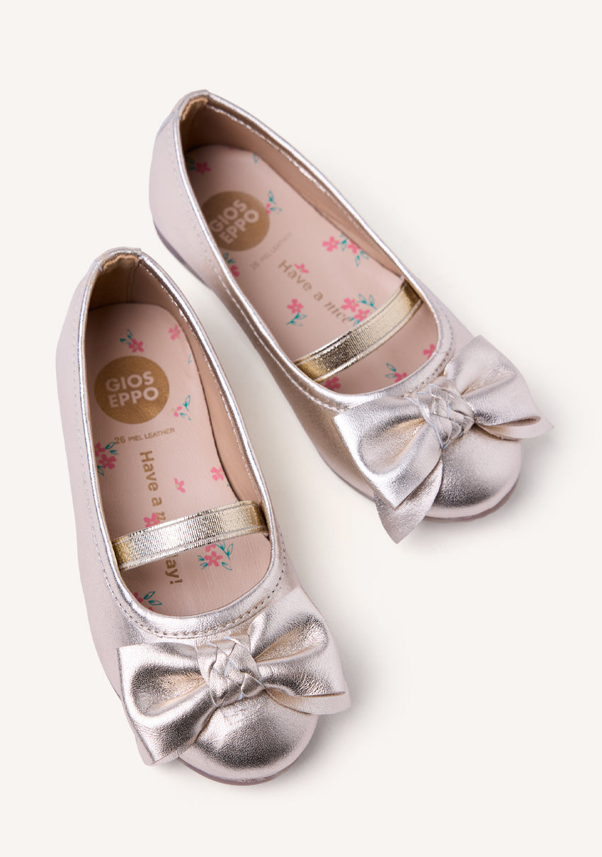 BOW LEATHER BALLET FLATS MAJENGO