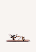 ANIMAL PRINT LEATHER SANDALS KIMILILI