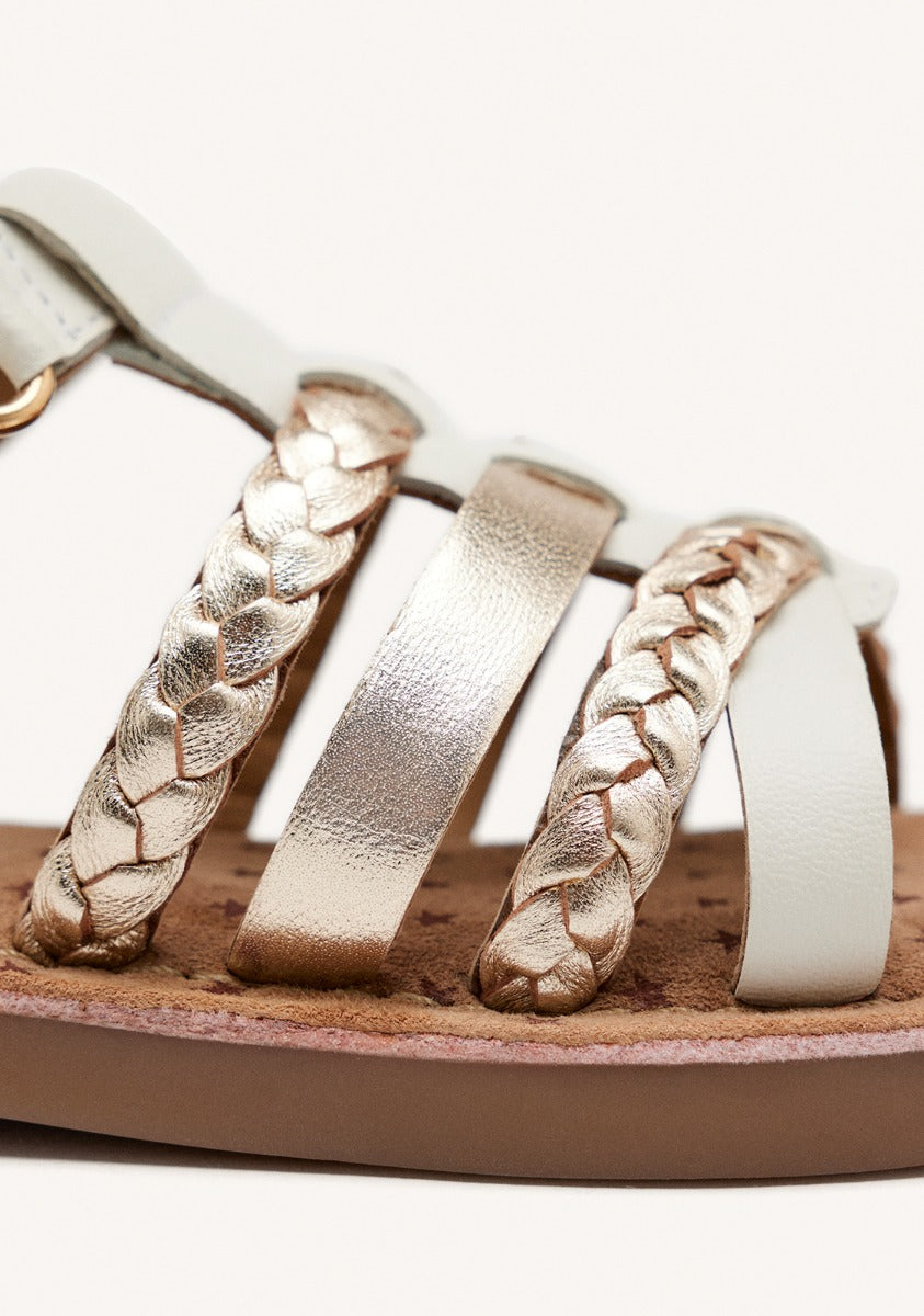 BRAIDED LEATHER SANDALS POYSIPPI