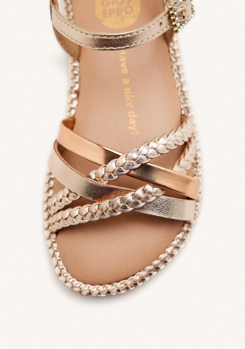 BRAIDED LEATHER SANDALS MEDARY