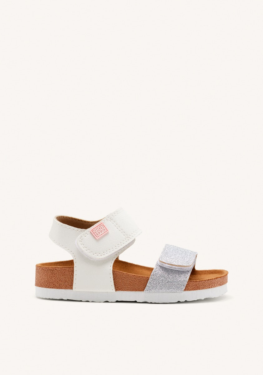 Chinelos estilo bio prateados para menina JABBEKE