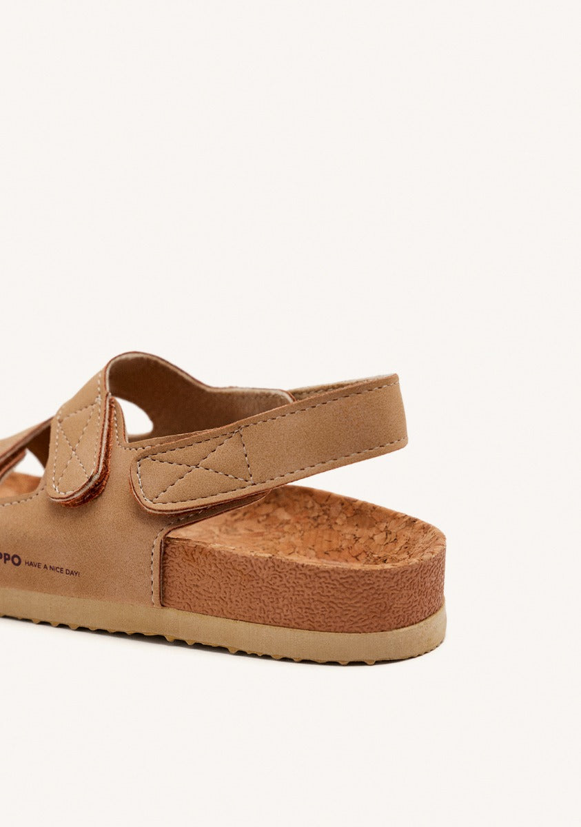 BIO COLOR TAUPE SANDALS WITH ADJUSTABLE CLOSURES FOR BOYS AND GIRLS KRAPINA
