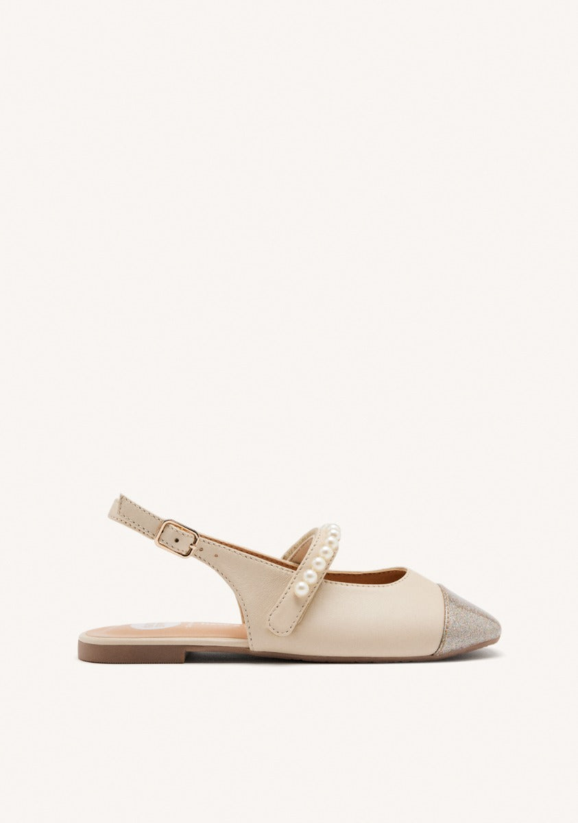 LEATHER PEARL BALLET FLATS HAWLEY