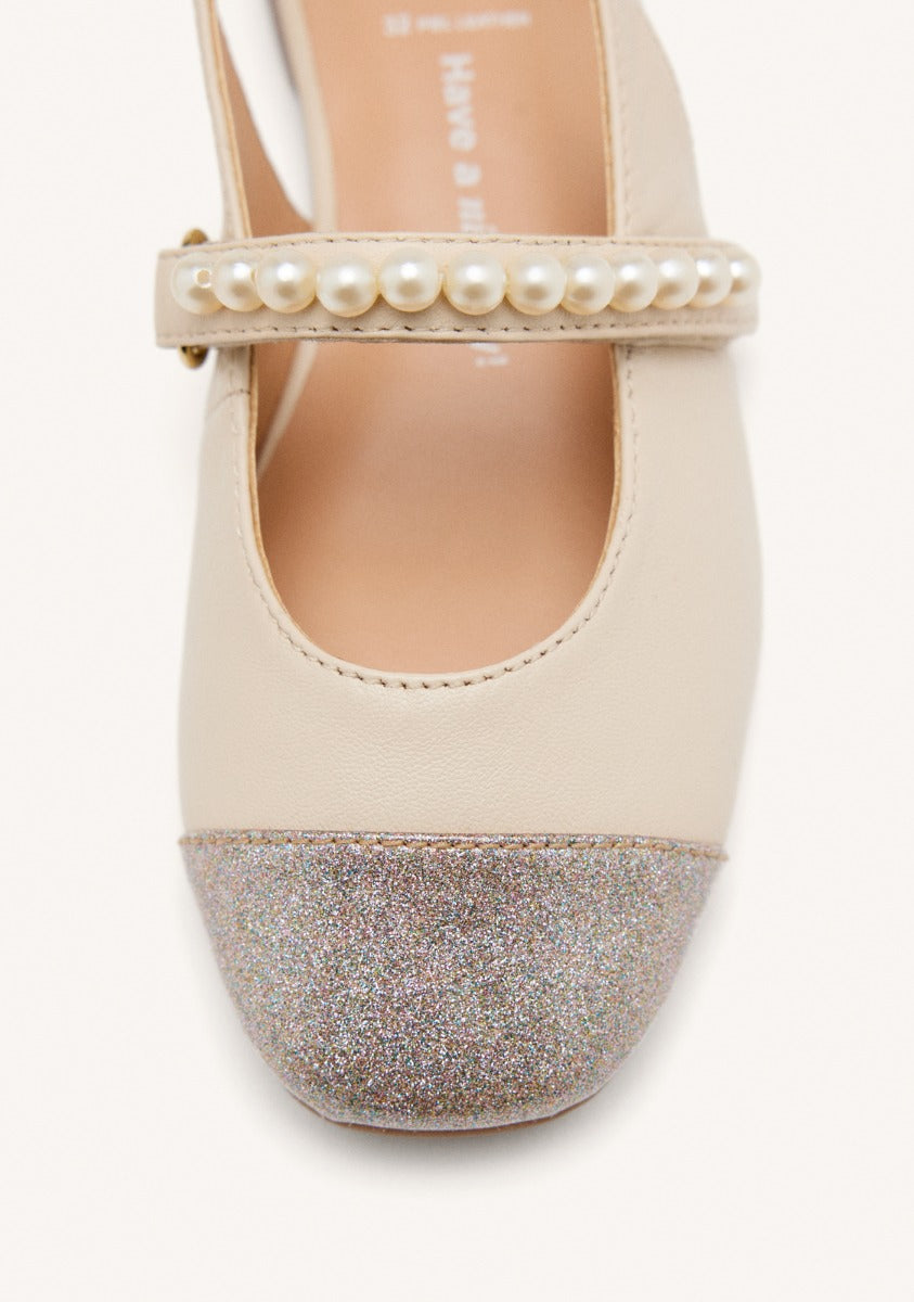 LEATHER PEARL BALLET FLATS HAWLEY