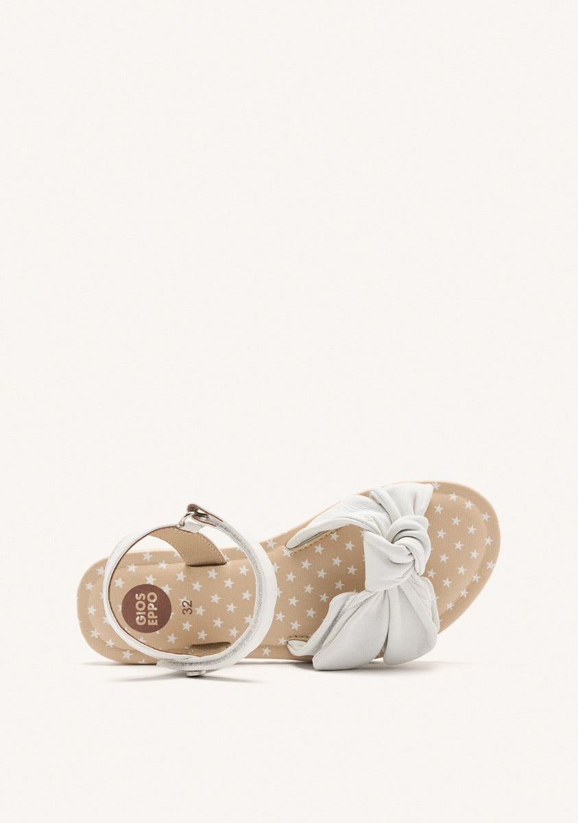 LEATHER BOW SANDALS WAREHAM