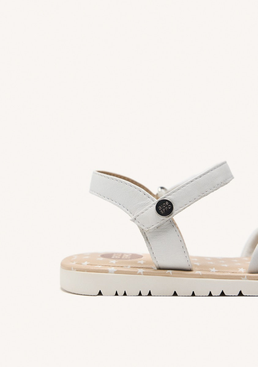 LEATHER BOW SANDALS WAREHAM