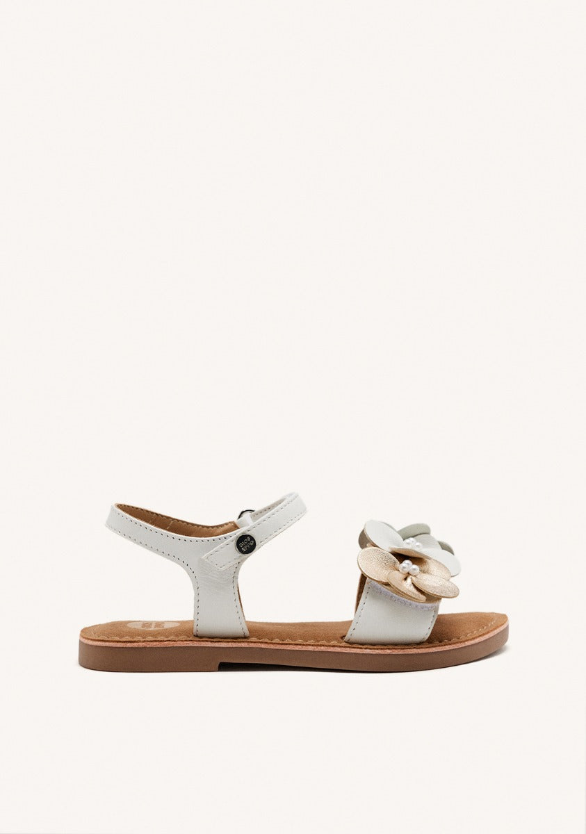 LEATHER FLOWER SANDALS BEECHER