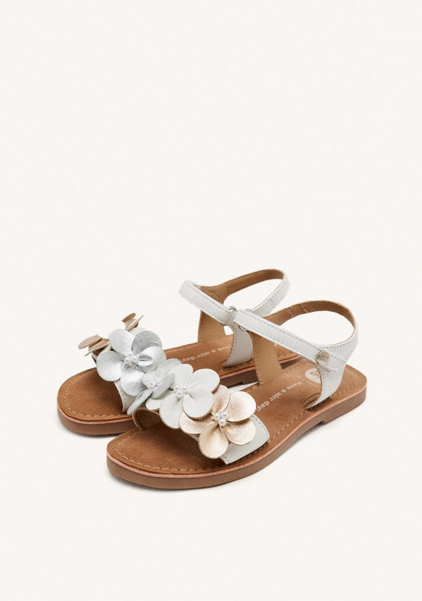 LEATHER FLOWER SANDALS BEECHER